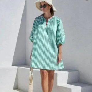 AYR Green and White Striped Mini Dress
